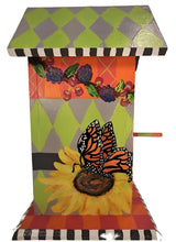 Load image into Gallery viewer, Birdhouse with Sunflowers, Blackberries and Butterflies