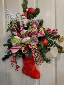 Santa and Snowmen Christmas Stocking Door Hanging