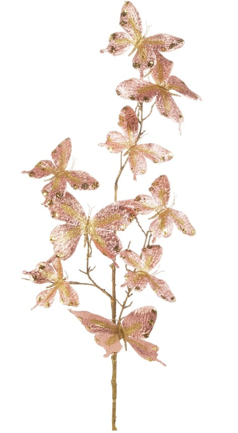 Pink Glitter Butterfly Spray