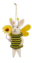 Load image into Gallery viewer, Bunny Honey Bee Ornament
