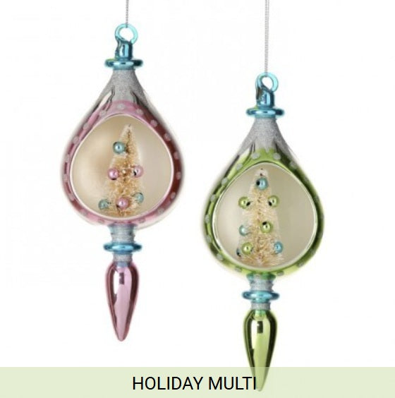 Vintage Tinsel Tree Finial Ornament