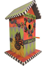 Load image into Gallery viewer, Birdhouse with Sunflowers, Blackberries and Butterflies
