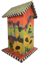 Load image into Gallery viewer, Birdhouse with Sunflowers, Blackberries and Butterflies
